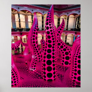 Affiche peinture artistique de Yayoi Kusama