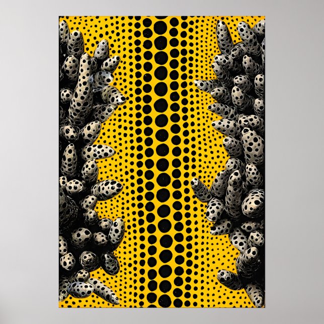 Affiche peinture artistique de Yayoi Kusama (Devant)