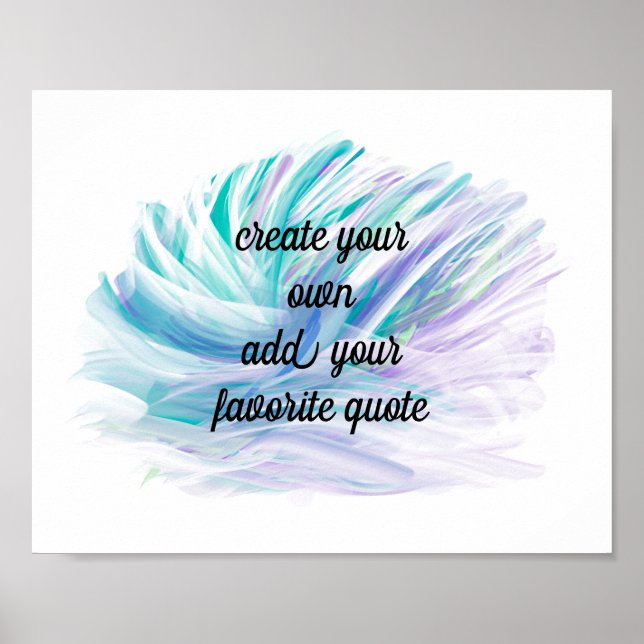 Affiche peinture artistique design ajouter une citation co (Devant)