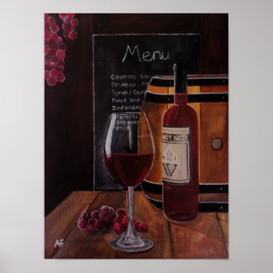 Affiche Peinture au vin rouge par Alfred Fox