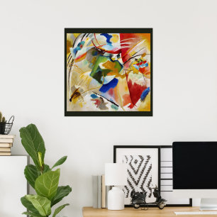 Affiche Peinture avec centre vert par Wassily Kandinsky