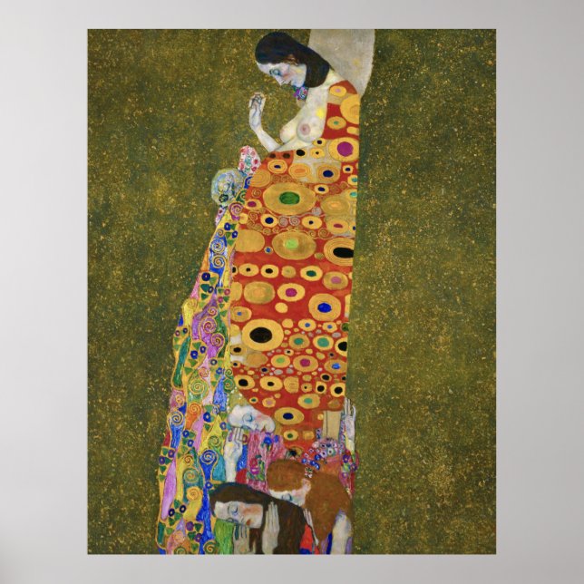 Affiche Peinture célèbre de Gustav Klimt's Hope II (1907-1 (Devant)