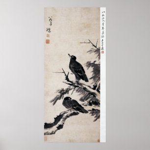 Affiche Peinture chinoise ancienne, Nature, Oiseau