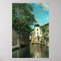 Peinture Cityscape européenne vintage