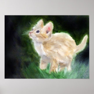 Affiche Peinture Cute Kitten