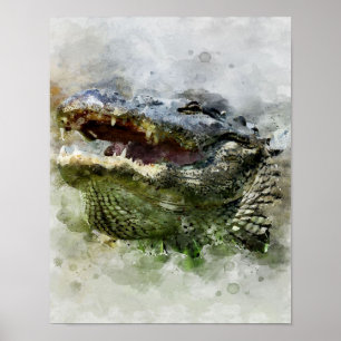 Affiche Peinture d'alligator en Floride