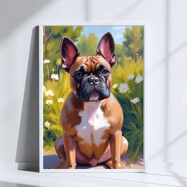 Affiche Peinture d'animal de compagnie Bouledogue français (Créateur téléchargé)