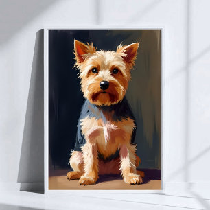 Affiche Peinture d'animal de compagnie Chien Yorkshire Ter