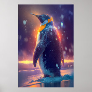 Affiche Peinture d'animaux de pingouins Faune en plein air