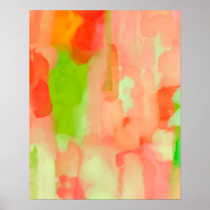 Affiche Peinture d'aquarelle Abstraite Pastel douce