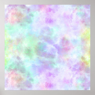Affiche Peinture d'aquarelle Pastel Rainbow Cravate-Dye