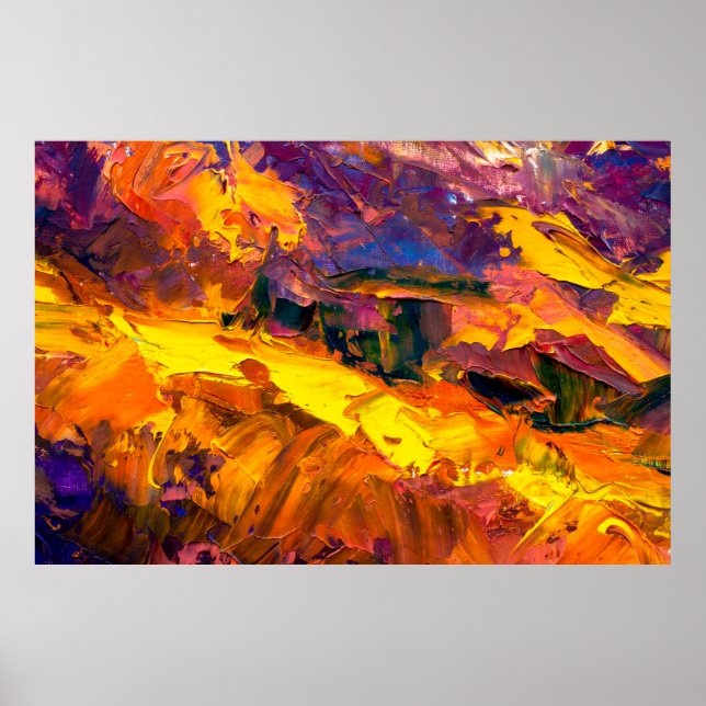 Affiche Peinture d'art avec palette peintures, toile, abs (Devant)