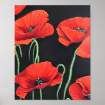 Peinture d'art Red Poppies