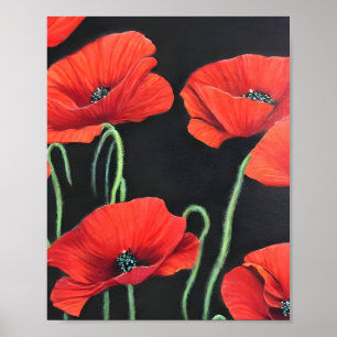 Affiche Peinture d'art Red Poppies