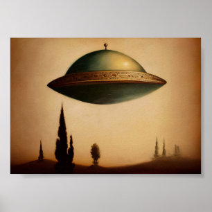 Affiche Peinture d'art vintage UFO