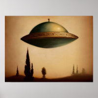 Peinture d'art vintage UFO