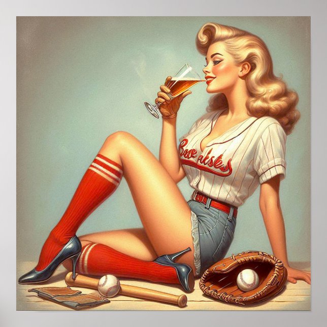 Affiche Peinture de baseball rétrospective (Devant)