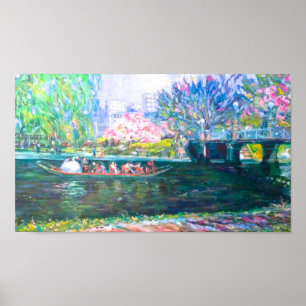Affiche Peinture de bateau de cygne de Boston