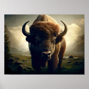 Affiche Peinture de bison