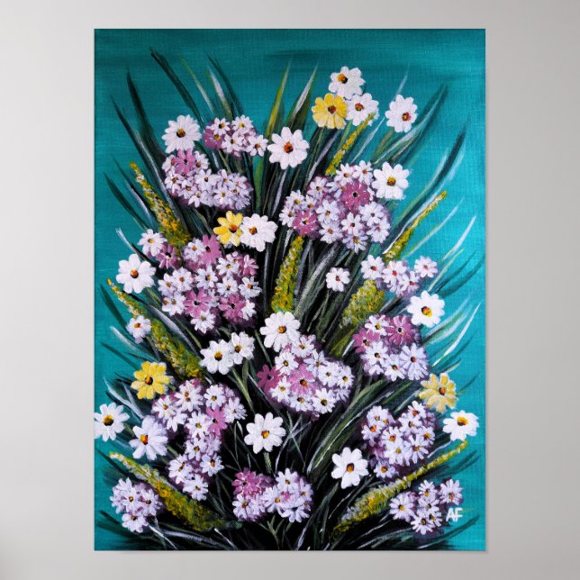 Affiche Peinture de bouquet printanier par Alfred Fox (Devant)