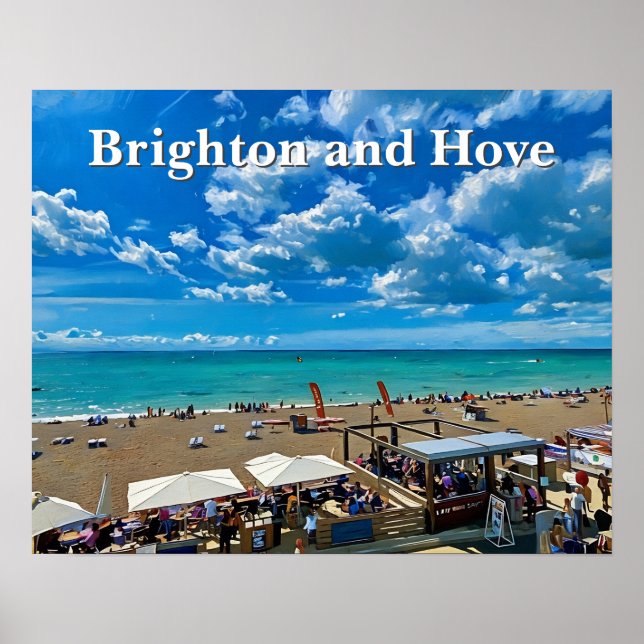 Affiche Peinture de Brighton et Hove Beach (Devant)