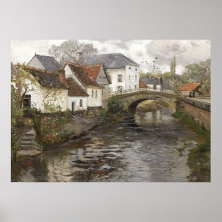 Affiche Peinture de campagne anglaise, Paysage Vintage