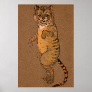 Affiche Peinture de caractères de la forêt d'Alice et Wond