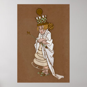 Affiche Peinture de caractères Forêt Alice et Wonderland