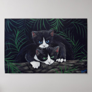 Affiche Peinture de chats de luxe unique par Darie