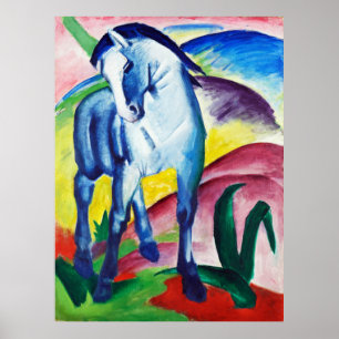 Affiche Peinture de cheval bleu par Franz Marc