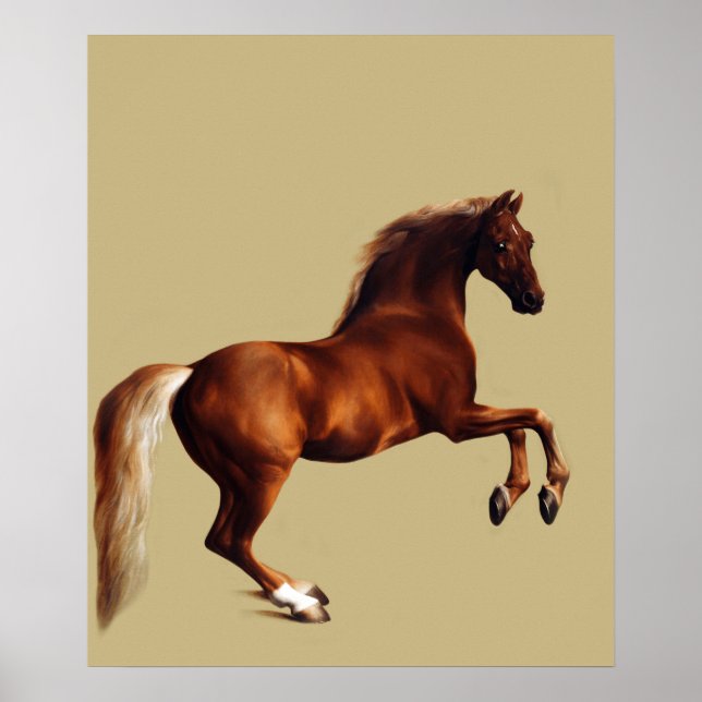 Affiche peinture de cheval Whistlejacket par George Stubbs (Devant)