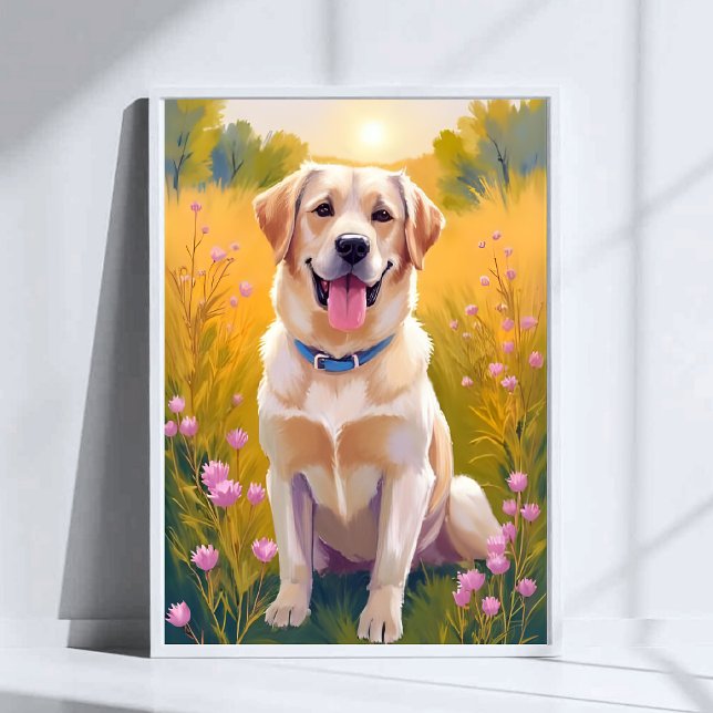 Affiche Peinture de chien animal de compagnie Labrador Ret (Créateur téléchargé)