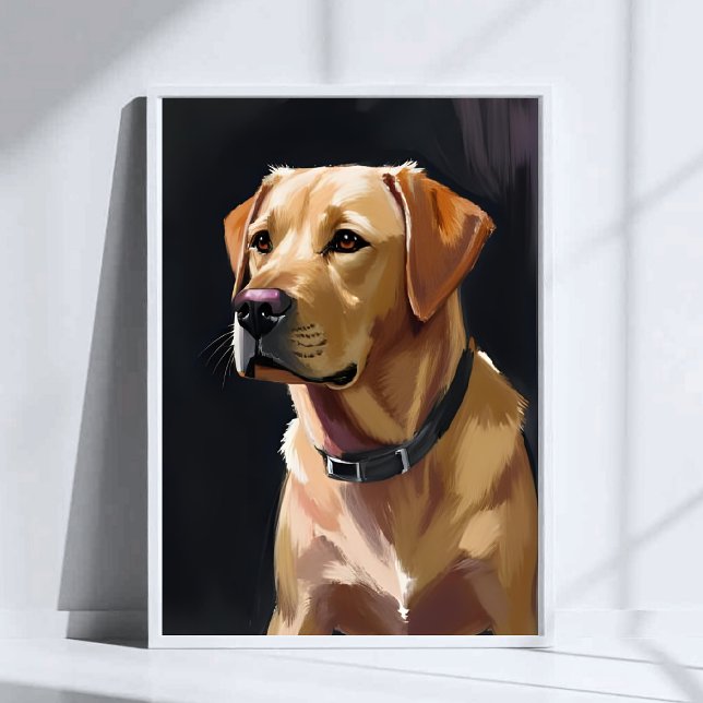 Affiche Peinture de chien de compagnie Labrador Retriever  (Créateur téléchargé)