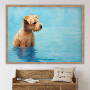 Affiche Peinture de chiens contemporaine, toile de chiens 