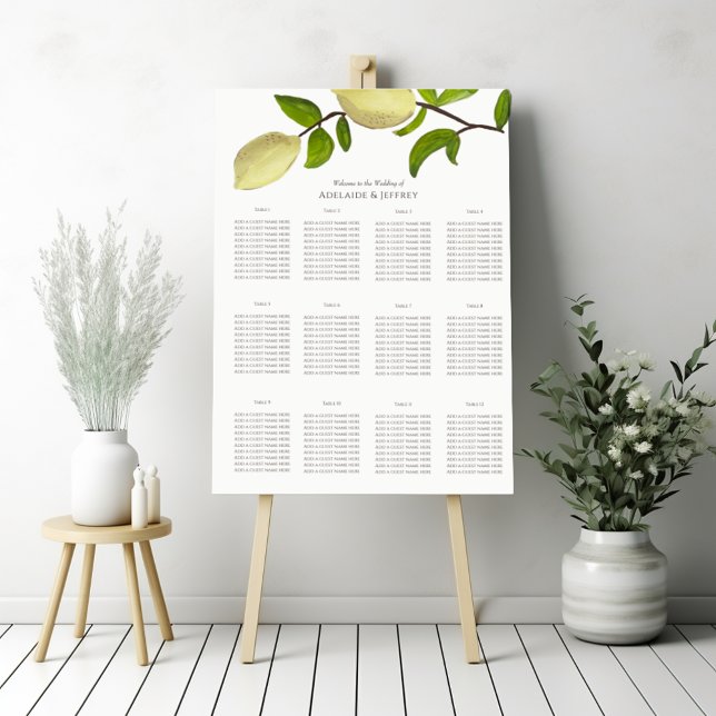 Affiche Peinture de Citron Frais Moderne Méditerranéen (Créateur téléchargé)