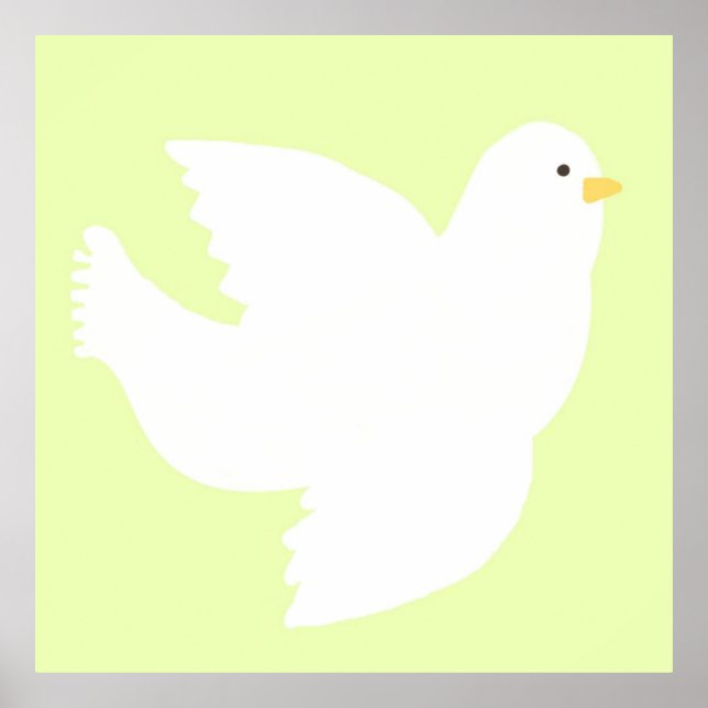 Affiche peinture de colombe (Devant)