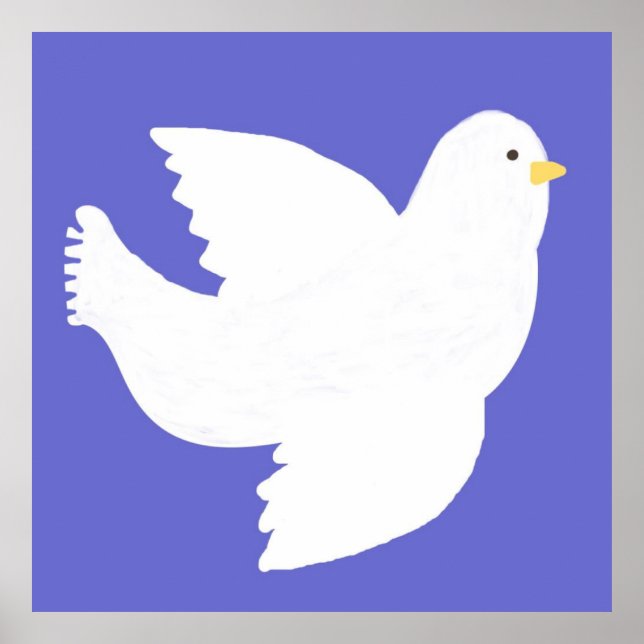 Affiche peinture de colombe (Devant)