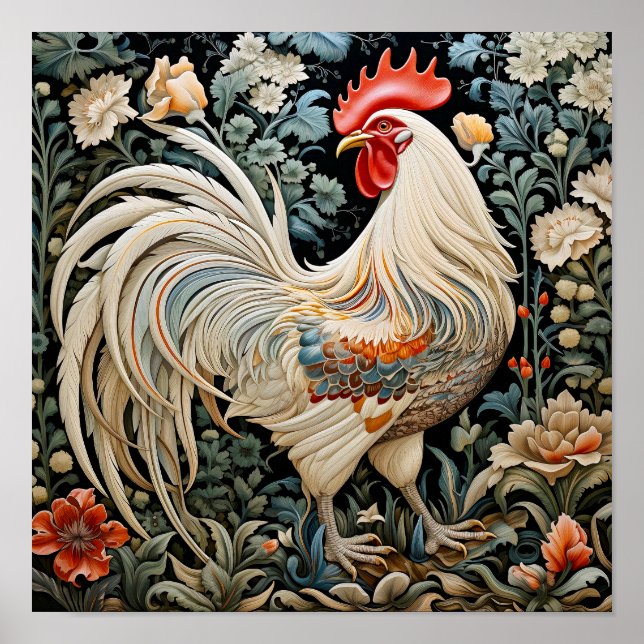 Affiche Peinture de coq (Devant)