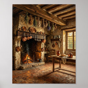 Affiche Peinture de cuisine de campagne française I