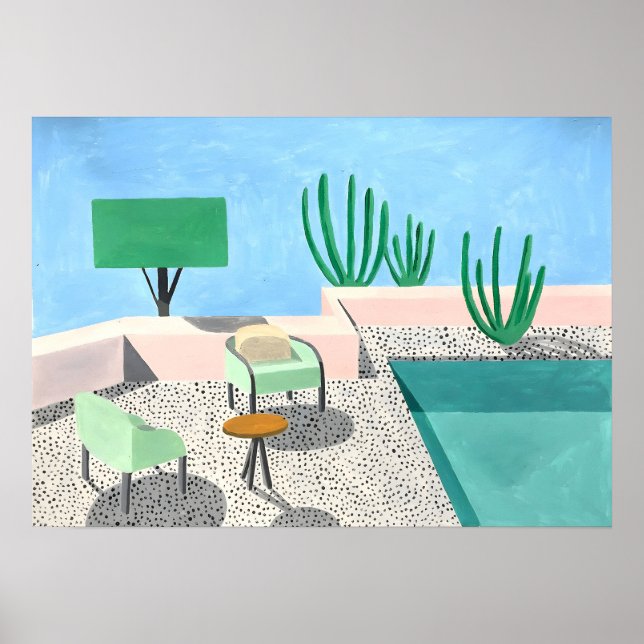 Affiche peinture de David Hockney (Devant)
