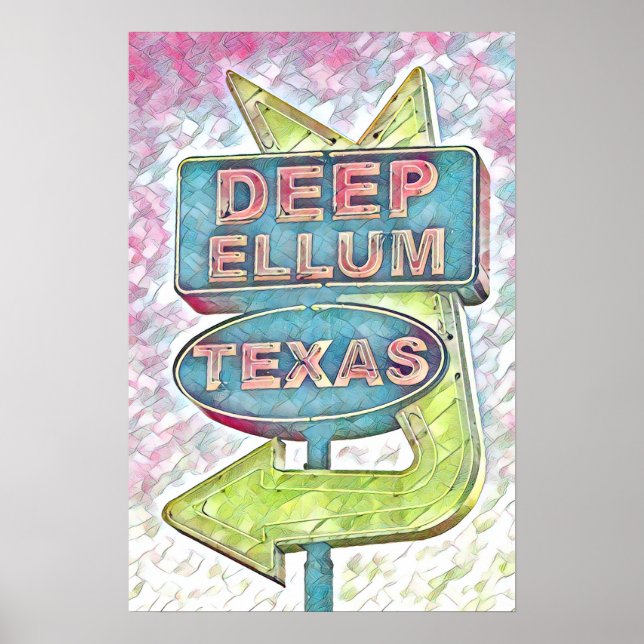 Affiche Peinture de Deep Ellum, Dallas Texas (Devant)