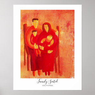 Affiche Peinture de famille assise