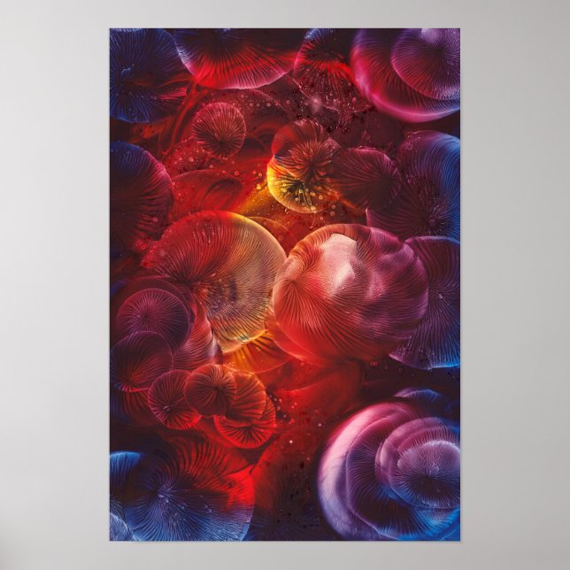 Affiche Peinture de fantaisie de l'espace profond peinte à (Devant)