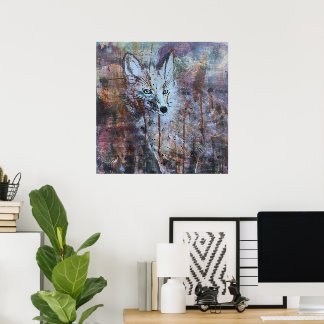 Affiche Peinture de faune de renard