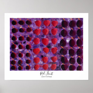 Affiche Peinture de fruits rouges
