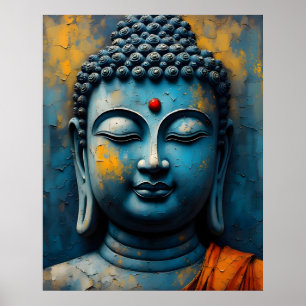 Affiche Peinture de Gautama Bouddha - Art Impasto Moderne