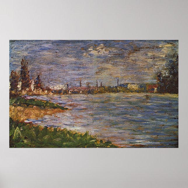 Affiche Peinture de Georges Seurat : Les deux banques (188 (Devant)