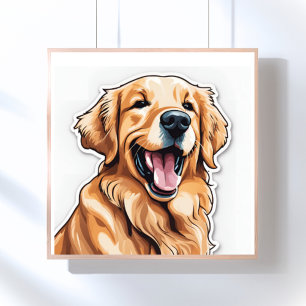 Affiche Peinture de Golden Retriever