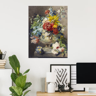 Affiche Peinture de jardin botanique floral élégant vintag