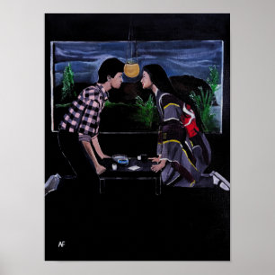 Affiche Peinture de la cérémonie du thé japonaise par Alfr
